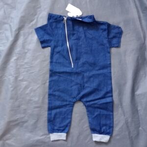 3 for $20 🐣 Funky Design One Piece Baby Soft Denim Jumpsuit